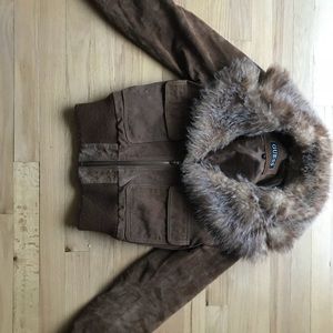 Guess leather bomber jacket